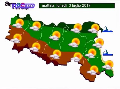Previsioni meteo di lunedì 3 luglio