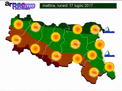 Previsioni meteo di lunedì 17 luglio