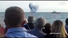 Terracina: aereo militare  si schianta in mare, ecco una ripresa amatoriale ravvicinata