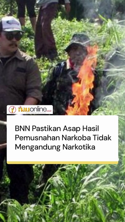 BNN Pastikan Asap Hasil Pemusnahan Narkoba Tidak Mengandung Narkotika