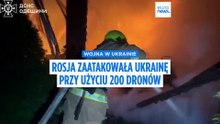 Rosja zaatakowała Ukrainę setkami dronów