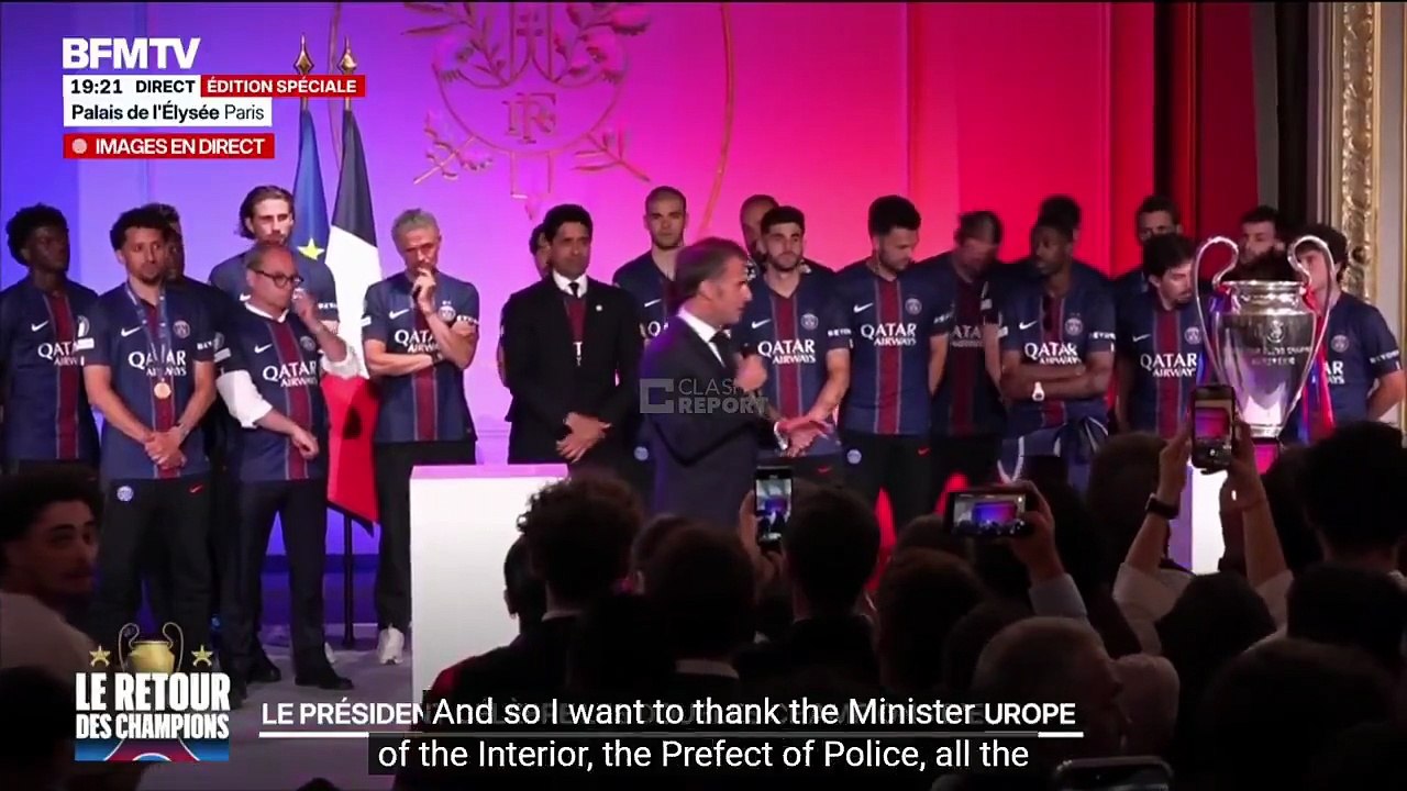 Emmanuel Macron juge inadmissibles les violences après le sacre du PSG