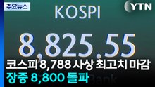 코스피 8,788 사상 최고치 마감...장중 8,800 돌파 / YTN