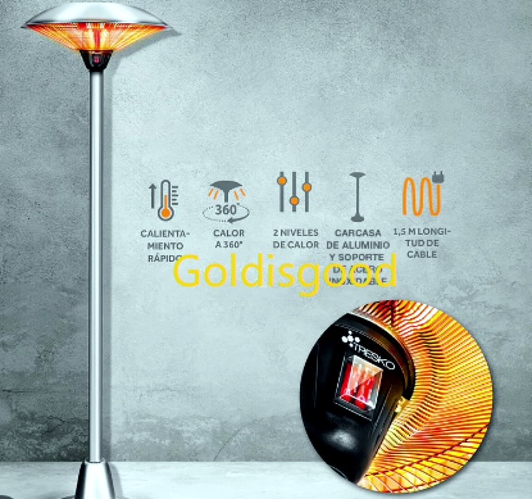 700W Fast Heating Halogen Heater, Portable Electric Space Heater for Home Office Dorms