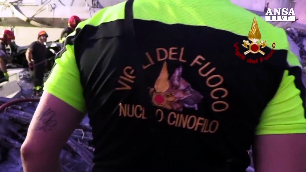Si scava ancora sotto il ponte crollato a Genova
