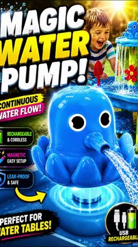 Water Table Pump for Kids Rechargeable Magnetic Water Fountain Pump for Endless Outdoor Summer Fun