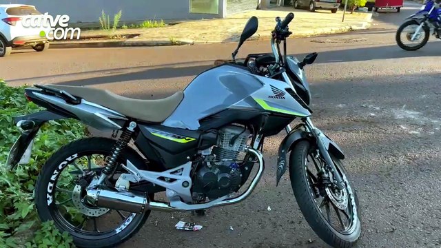 Motociclista fica ferido em colisão com carro no bairro Floresta, em Cascavel