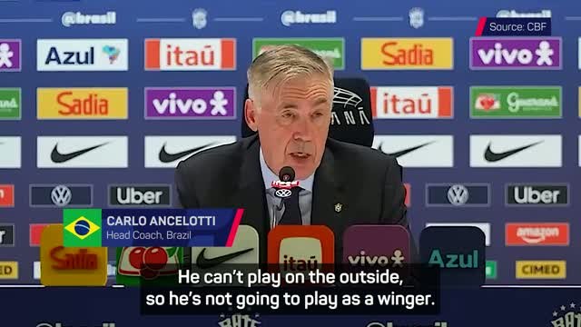 Ancelotti 'creating suspense' around Neymar's position for Brazil