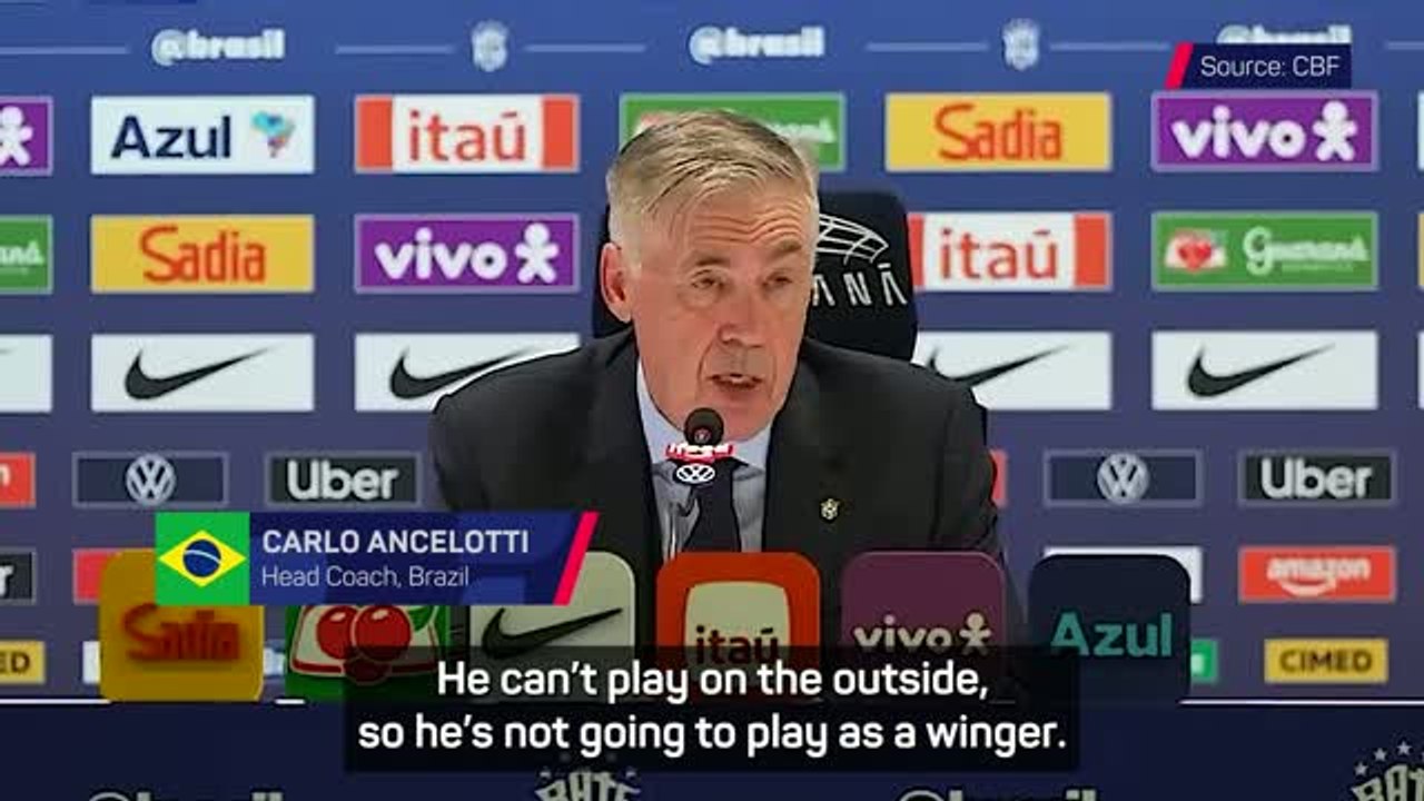 Ancelotti 'creating suspense' around Neymar's position for Brazil