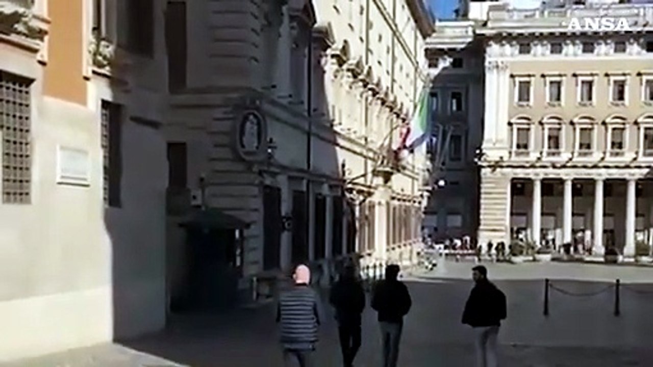 Matteo Salvini arriva a Palazzo Chigi