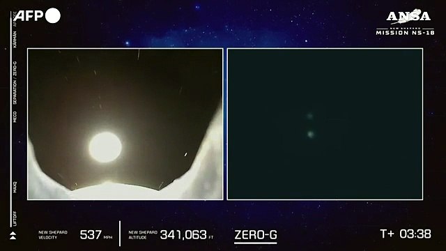 Blue Origin, l'atterraggio della New Shepard dopo il viaggio nello spazio