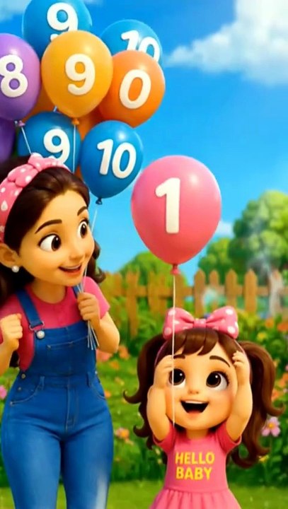 Learn Numbers 1 to 10 with Balloons 🎈 | Counting Numbers for Kids | Number Song for Toddlers #reels #numbers #counting #learnnumbers #numbersong #countingforkids