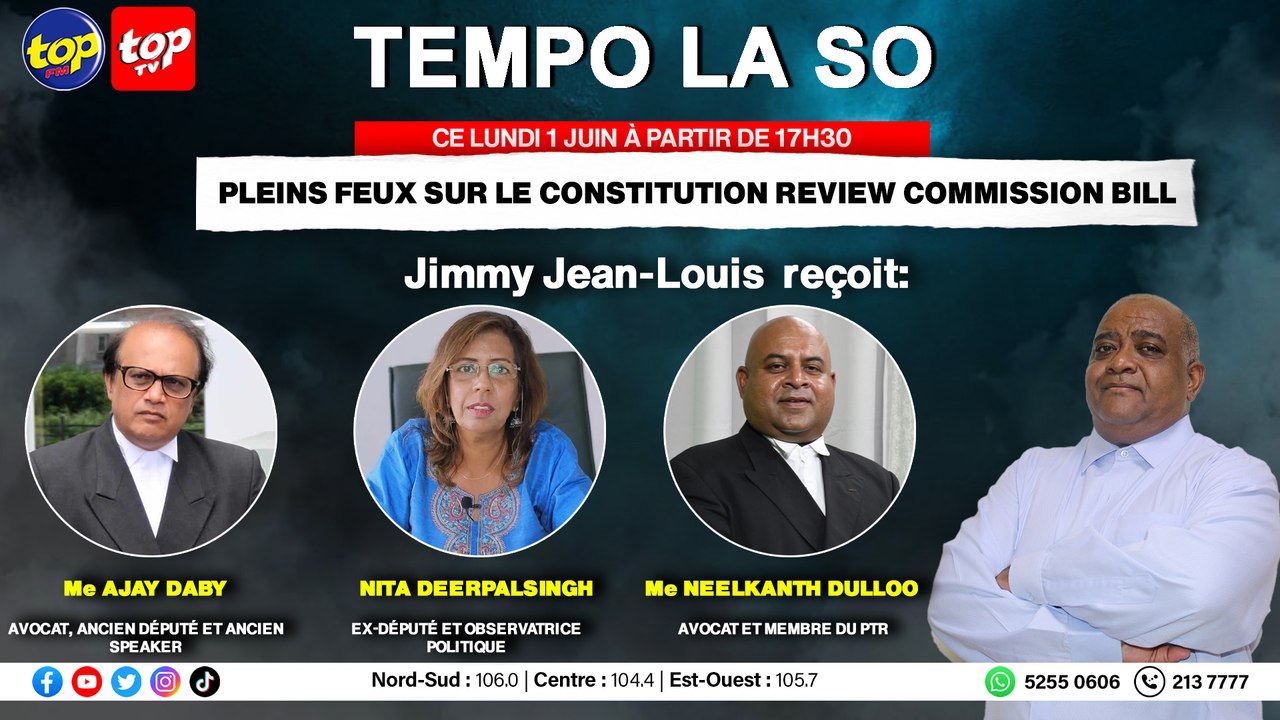 TEMPO LA SO: Pleins feux sur le Constitution Review Commission Bill
