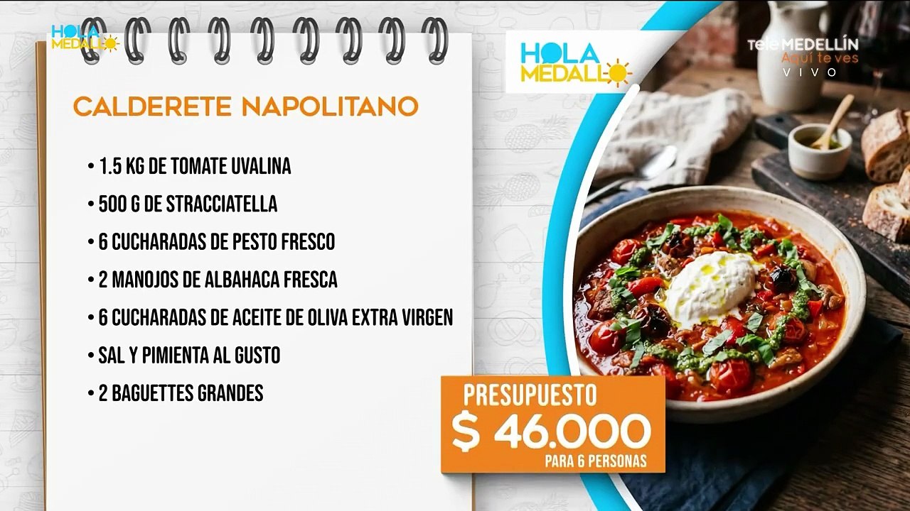 Aprende a preparar el calderete napolitano [Hola Medallo] Telemedellín