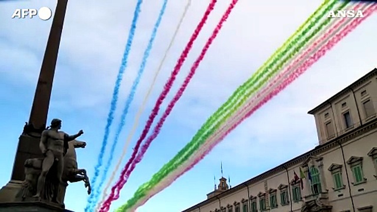 Trattato Italia-Francia, l'omaggio delle Frecce tricolori e della Patrouille