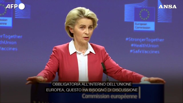 Vaccini, von der Leyen: Giusto iniziare a parlare di obbligo nell'Ue
