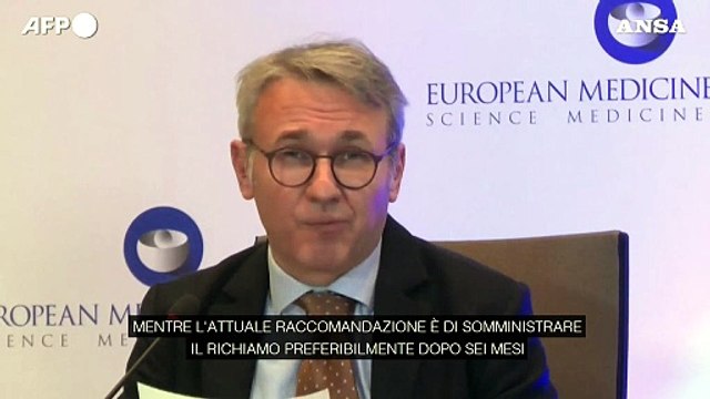 Covid, Ema: Booster sicuro ed efficace dopo 3 mesi dalla vaccinazione primaria