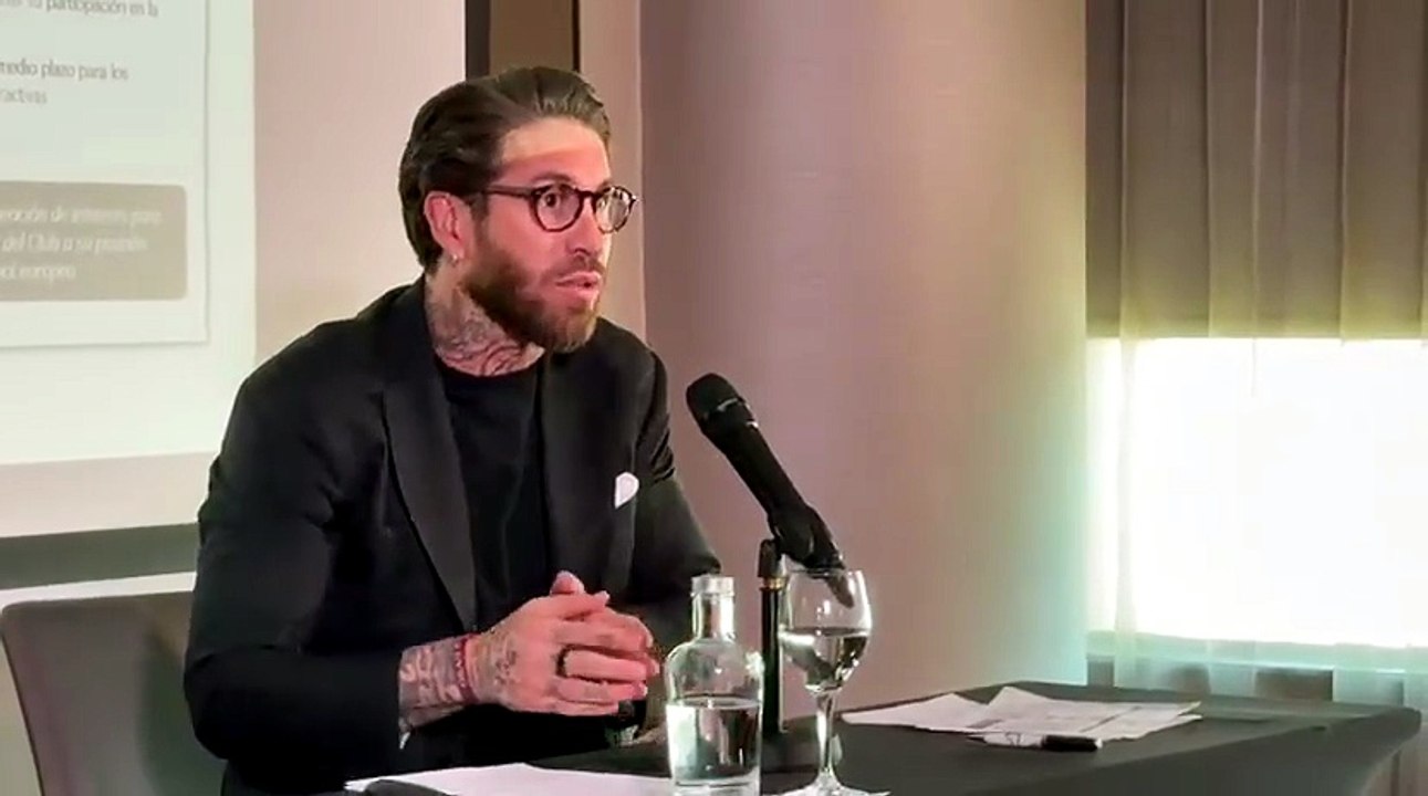 Sergio Ramos en la rueda de prensa sobre la compra del Sevilla FC