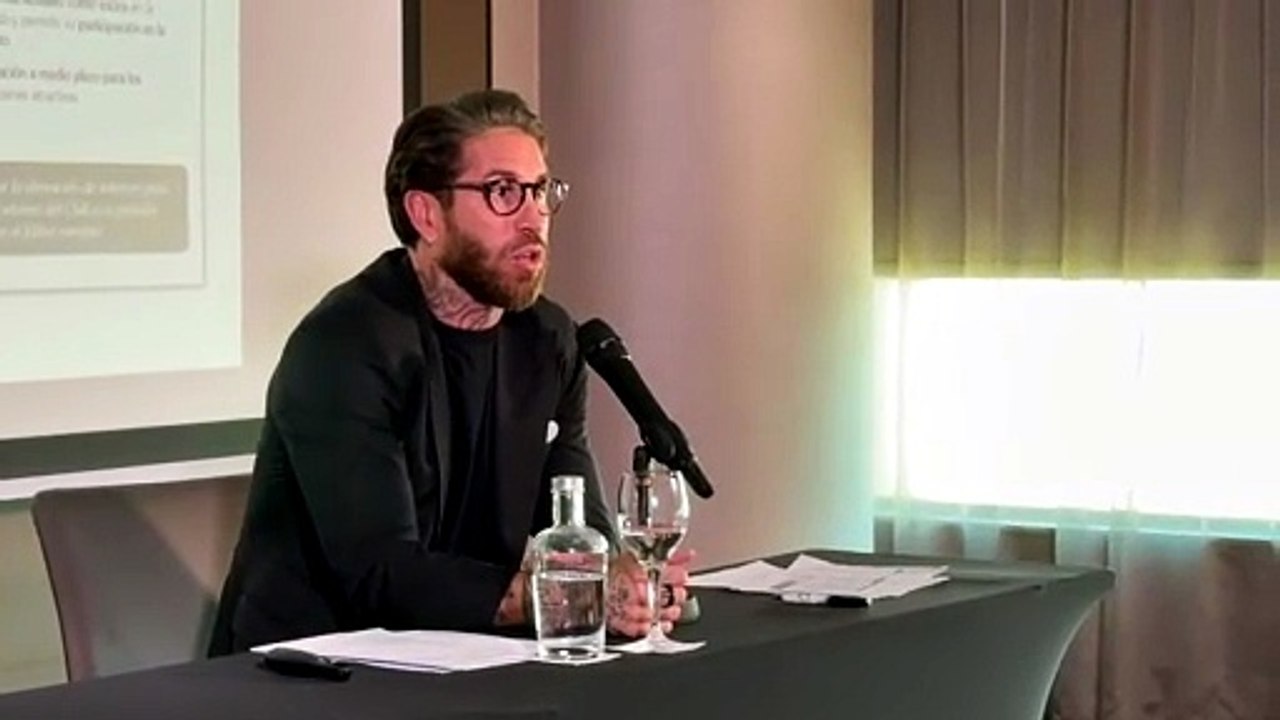Sergio Ramos en la rueda de prensa sobre la compra del Sevilla FC