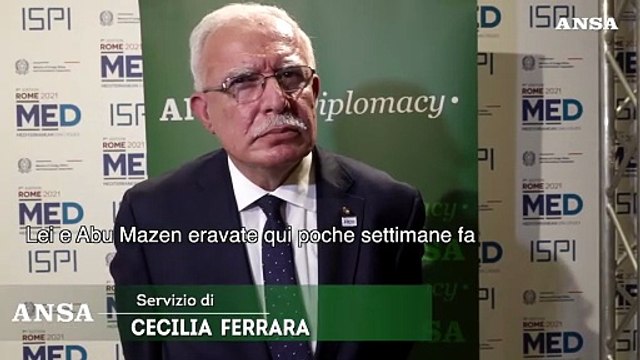 Med 2021, Al-Malki : L'Italia ora e' centro del mondo, l'iniziativa per due stati lanciata a Roma