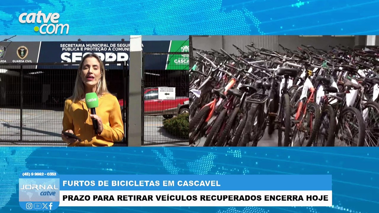 Prazo para retirada de bicicletas recuperadas termina nesta segunda-feira (1º) em Cascavel