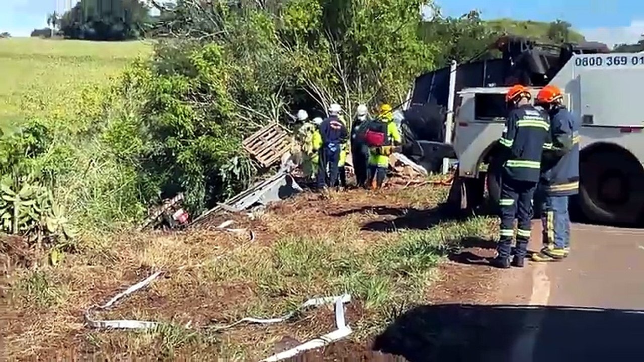 Grave acidente na BR-369 em Corbélia deixa quatro feridos e mobiliza grande operação de resgate