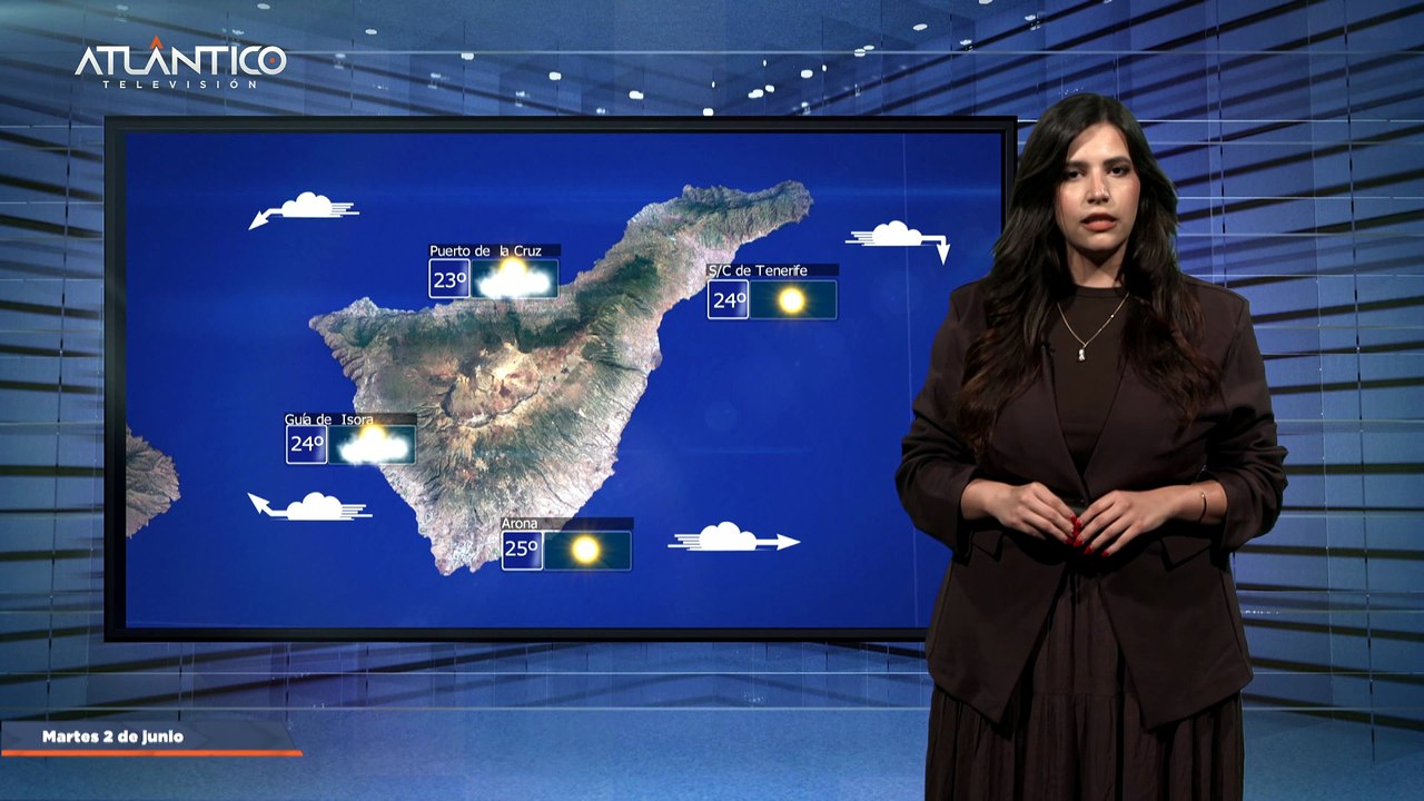 La previsión del tiempo en Canarias para el 2 de junio de 2026, en Atlántico Televisión.