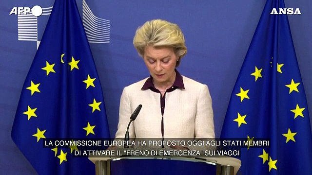 Covid, von der Leyen: Voli sospesi, vaccini siano adattati alle nuove varianti