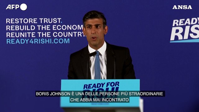 Gran Bretagna, Sunak: Johnson e' una persona straordinaria, non demonizzatelo