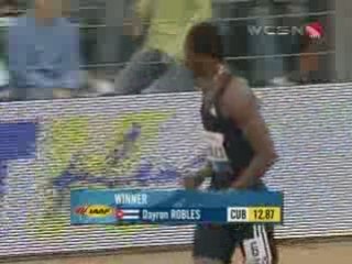 Dayron Robles Record du monde 110m haies en 12.87