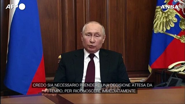 Ucraina, Putin riconosce l'indipendenza dei separatisti filo-russi del Donbass