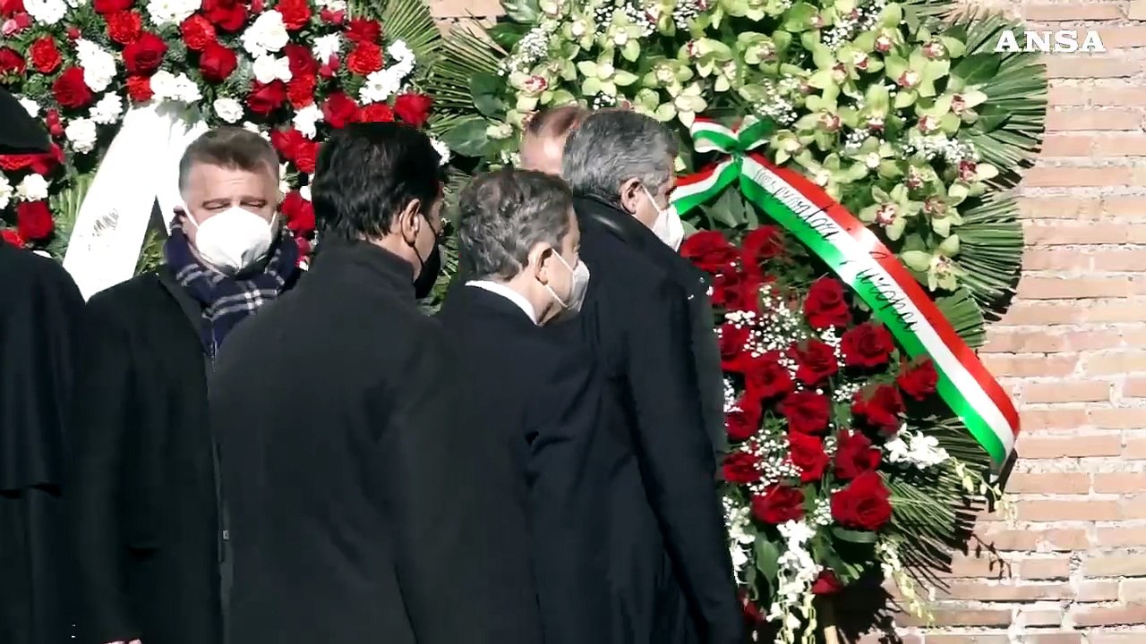 Sassoli, funerali di Stato a Roma: l'arrivo di Draghi