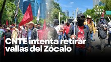 CNTE intenta entrar al Zócalo y estalla tensión con gas lacrimógeno