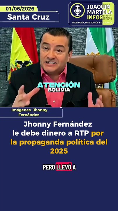Jhonny Fernández le debe dinero a RTP por la propaganda política del 2025