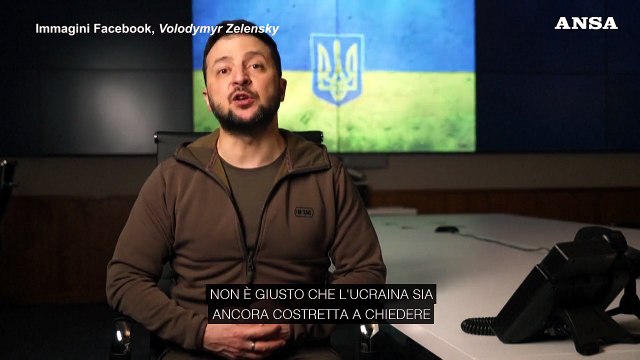 Zelensky: Se l'Occidente ha le armi di cui abbiamo bisogno, e' loro dovere morale aiutarci