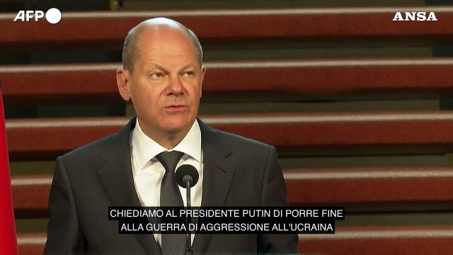Ucraina, Scholz: La Russia e' l'unica responsabile della crisi alimentare
