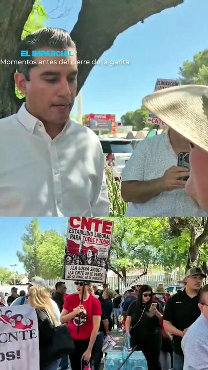 Protesta magisterial: Maestros cierran garita Dennis DeConcini