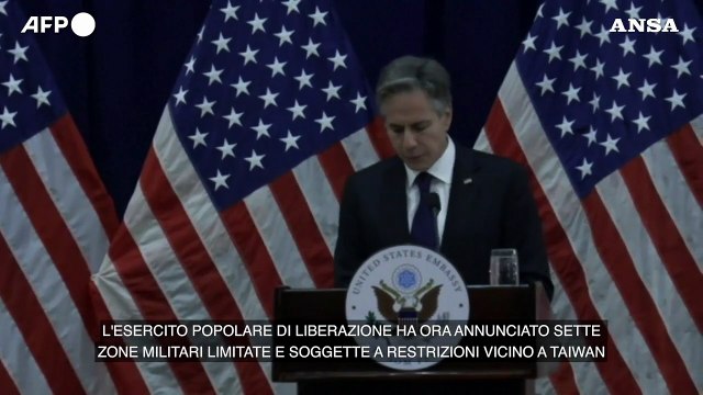 Esercitazioni militari cinesi vicino a Taiwan, Blinken: Escalation significativa