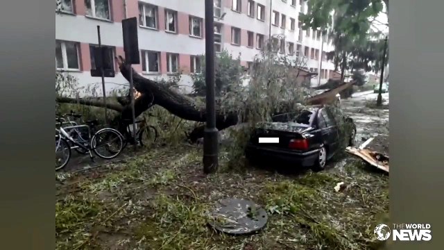 Apocalypse In Poland! A Terrible Storm Hits Krakow In Poland, Causing Major Damage To Cars , Houses (1)