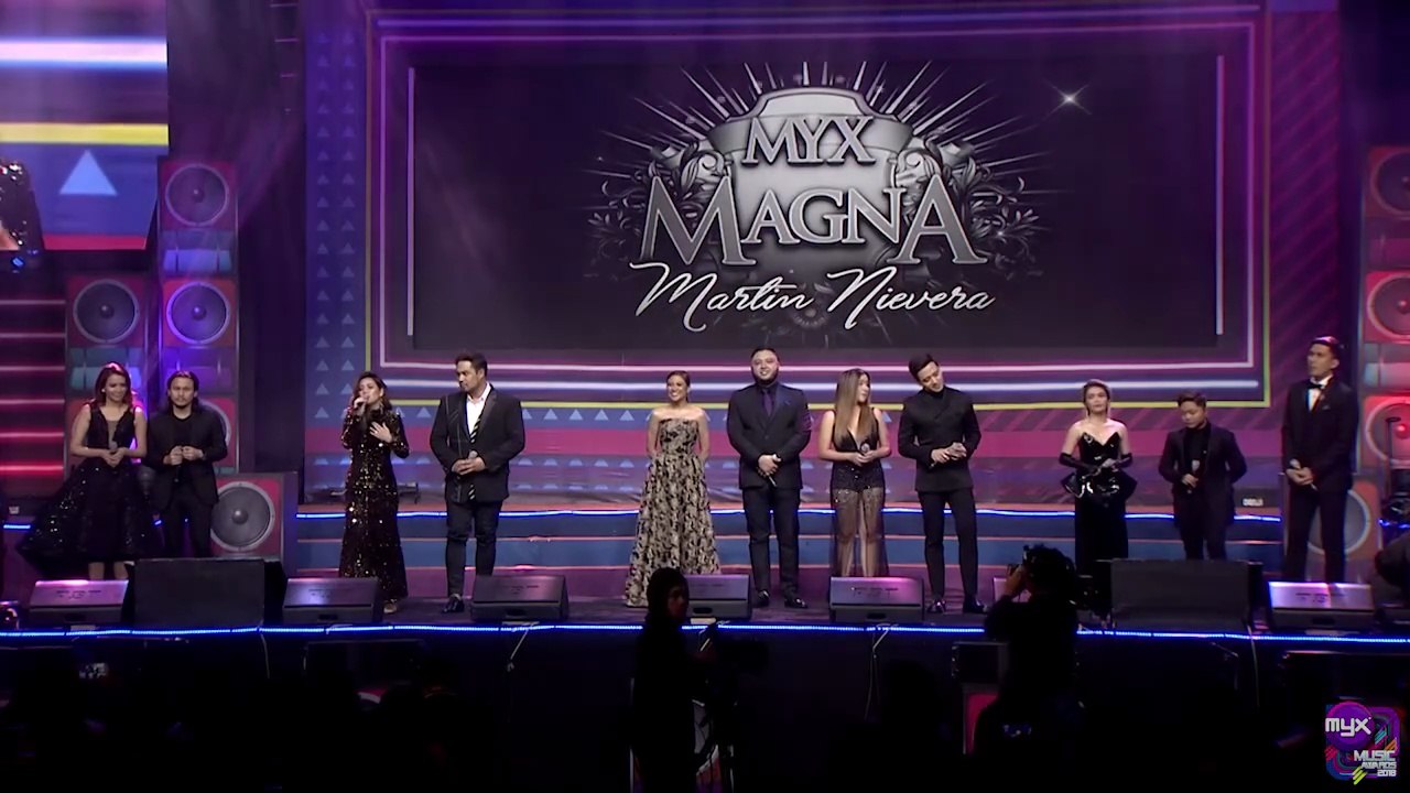Angeline Quinto and Erik Santos at the MYX Music Awards 2018