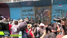 La CNTE instaló un plantón a una cuadra de donde transmitirán los partidos del Mundial