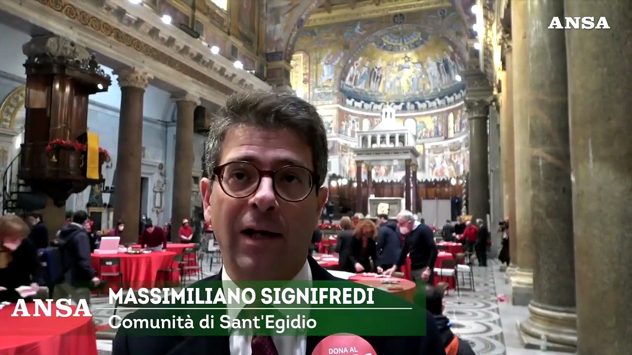 Natale a Santa Maria in Trastevere: "Una festa con e per i piu' bisognosi da 40 anni"