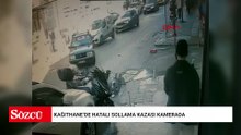 Kağıthane’de hatalı sollama kazası kamerada