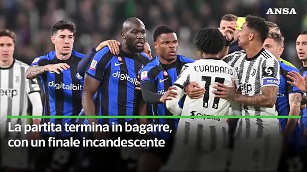 Coppa Italia, pari con bagarre finale: Juve-Inter e' 1-1