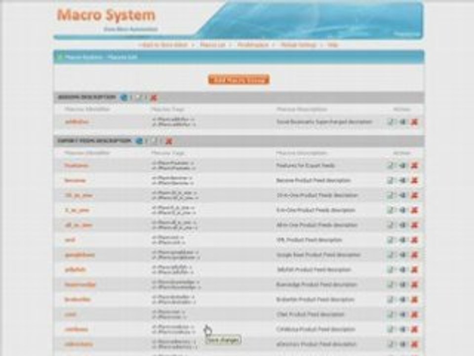 Macro System for osCommerce