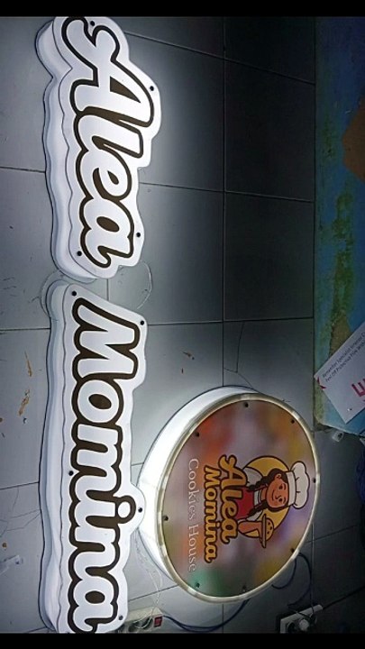 Cetak Huruf Timbul dan Logo Timbul Menyala Kendari PAW (Percetakan Advertising Warahmah)