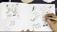 Space Doodle Art Ideas | Easy Galaxy & Astronaut Doodles for Beginners 🌌✨