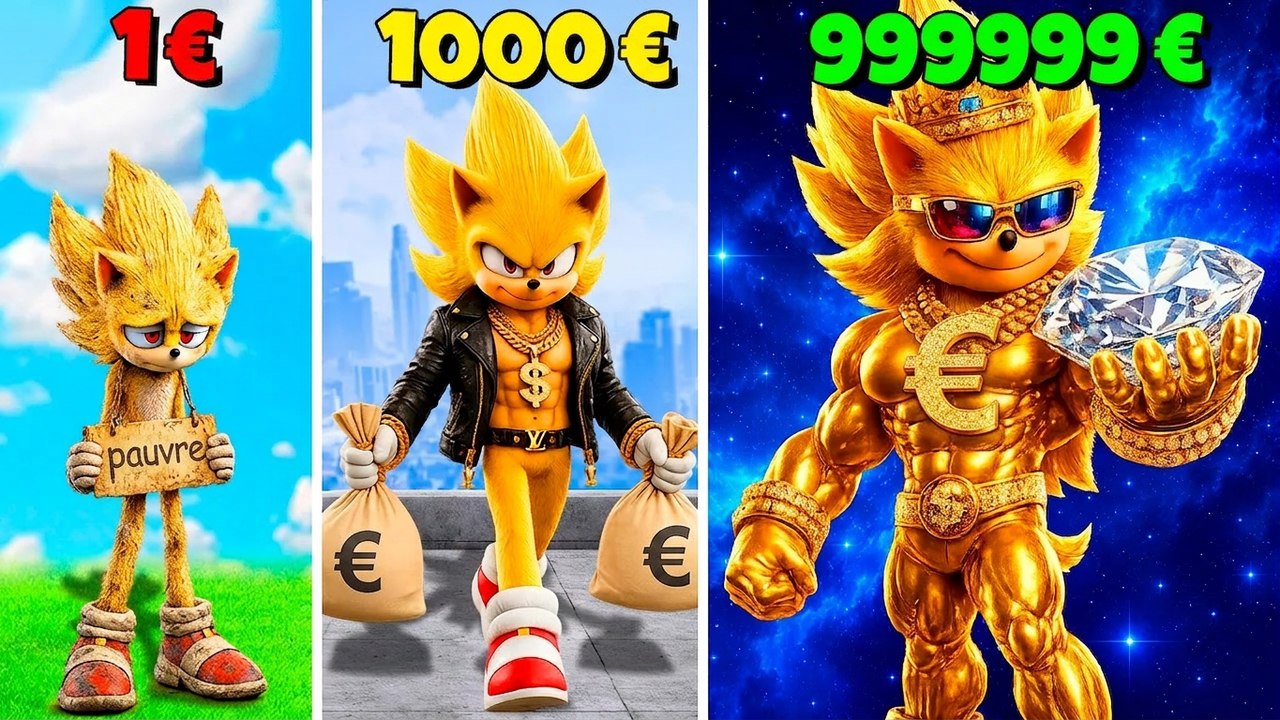De 1 $ à 1 000 000 $ : l'incroyable Super Sonic dans GTA 5 ! (mod du film Sonic)