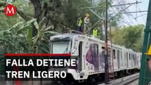 Suspenden servicio del tren ligero por ruptura de cable entre Registro Federal y Textil