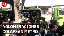 Aglomeraciones y retrasos en Línea 2 del Metro dejan a una mujer lesionada